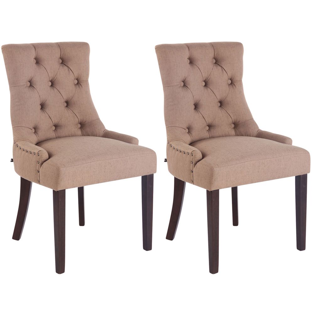 Ensemble de 2 chaises de salle à manger aberdeen en tissu élégant