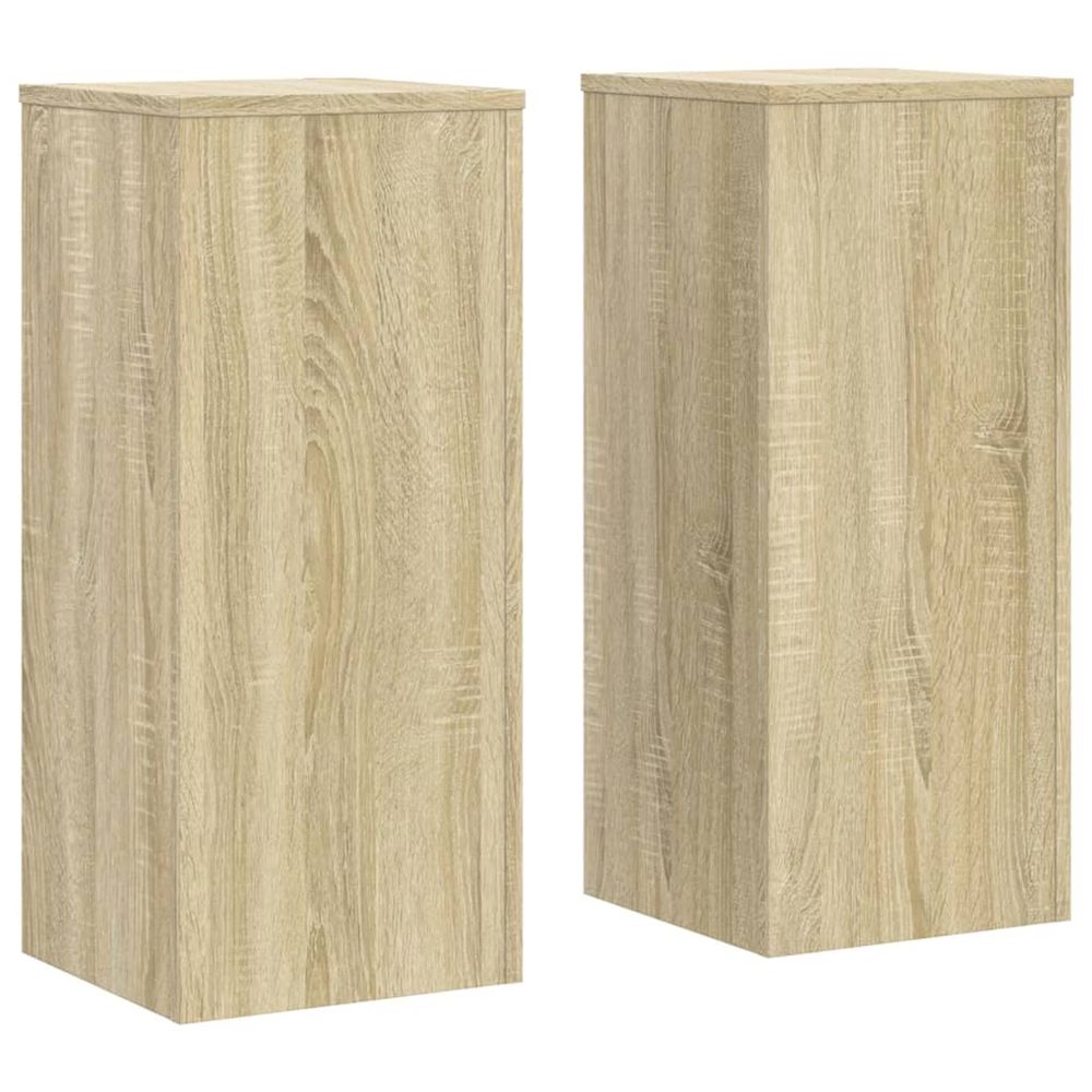 Support de plante 2 pièces chêne sonoma 30 x 30 x 70 cm