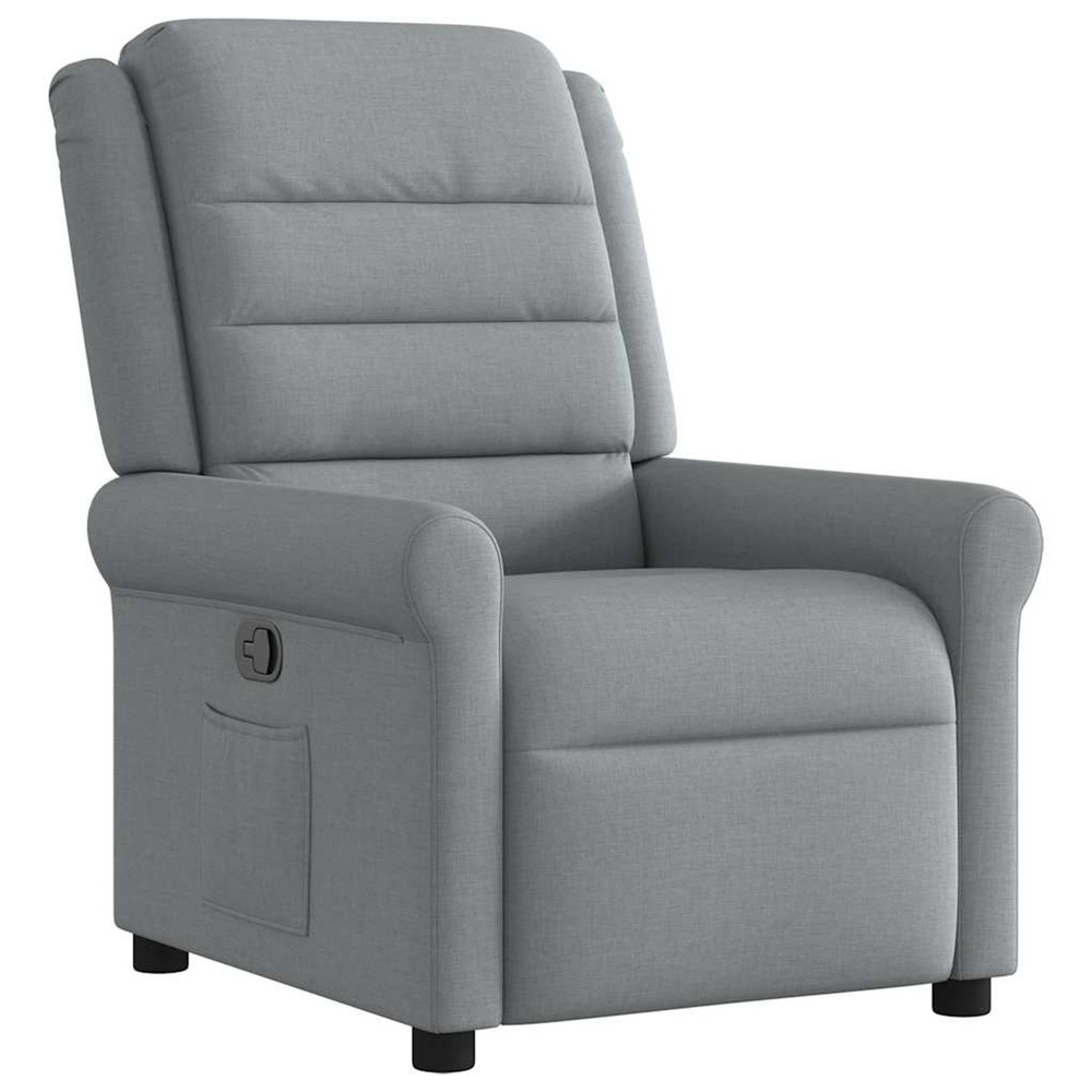 Fauteuil inclinable gris clair tissu