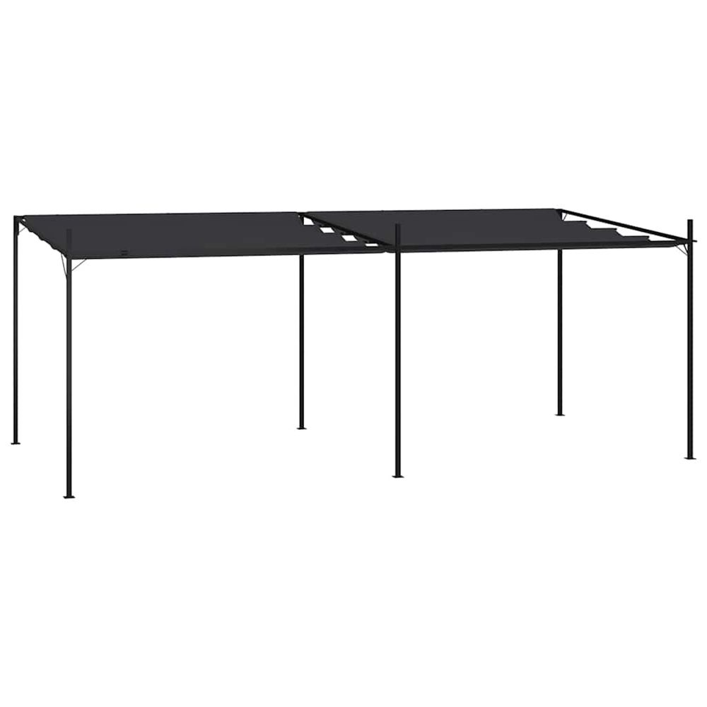 Belvédère avec toit rétractable 600x300x233 cm anthracite