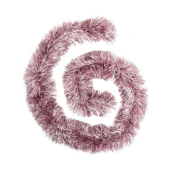 Guirlande de noël boa large 15 cm rose longueur 2 mètres