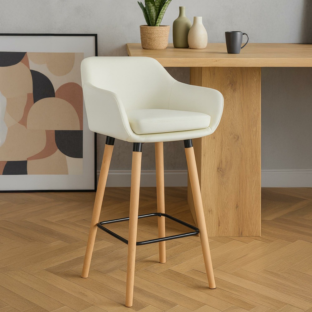 Tabouret de bar grant simili cuir