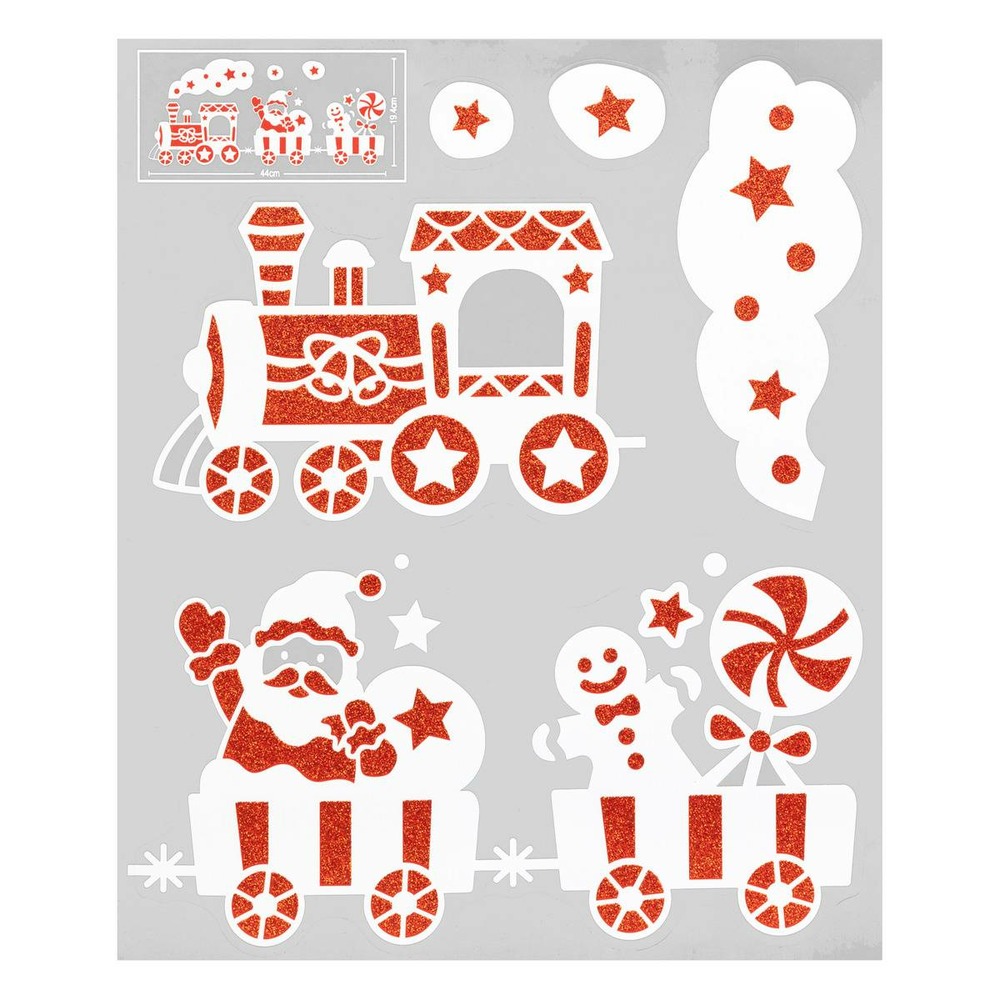 Sticker floque train 28x34