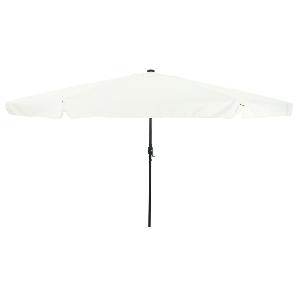 Parasol de jardin avec des lumières led ø395x245 cm blanc sable