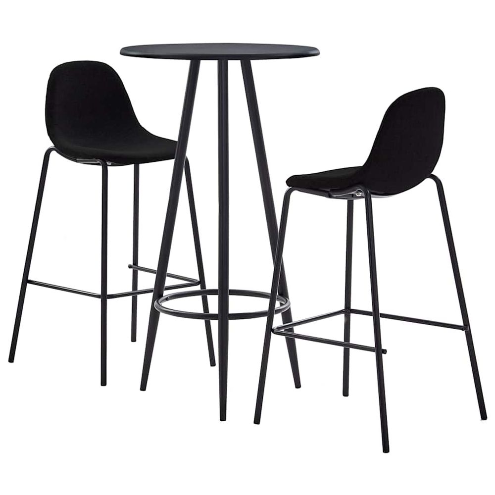 Ensemble de bar 3 pcs tissu noir