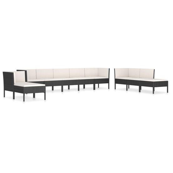 Salon de jardin 10 pcs avec coussins