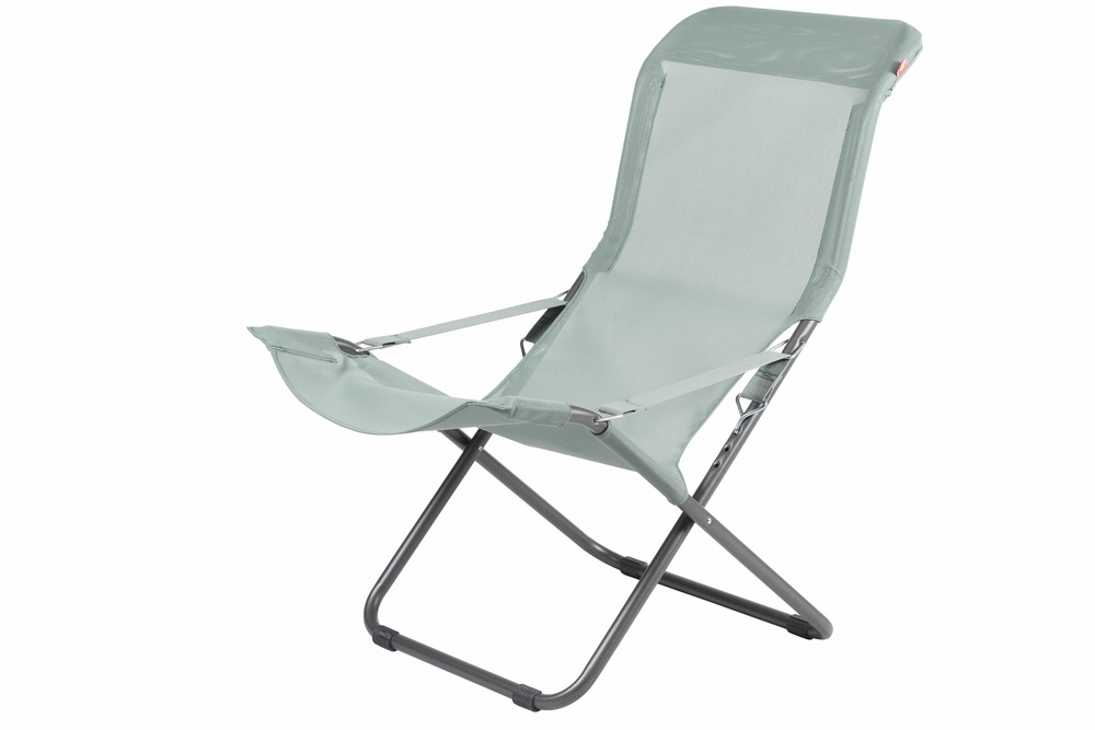 Fauteuil relax - Fiesta - alu. anthracie batyline Vert sauge- L.84/98xl.61xH.88/105cm
