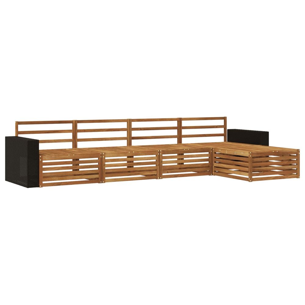 Ensemble de canapés d'extérieur 5 pc naturel