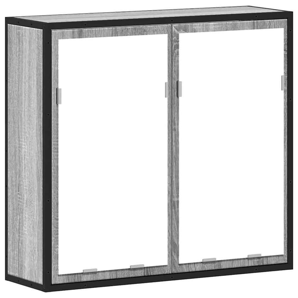 Armoire à miroir de salle de bain sonoma gris bois d’ingénierie