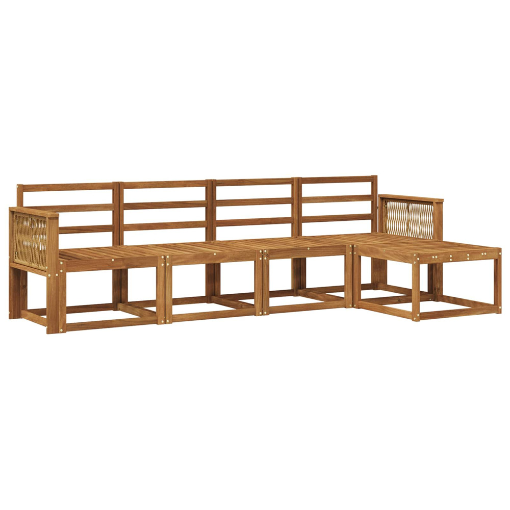Ensemble de canapés d'extérieur 5 pcs naturel