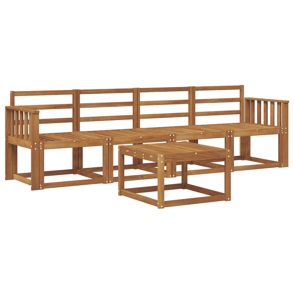 Ensemble de canapés d'extérieur 5 pcs naturel