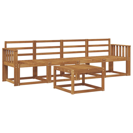 Ensemble de canapés d'extérieur 5 pcs naturel