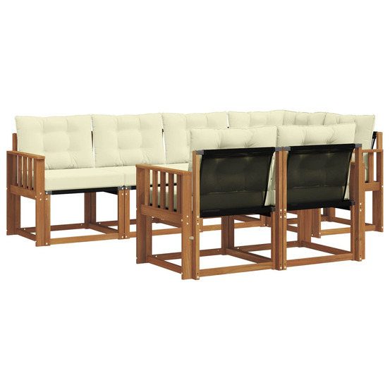 Ensemble de canapés d'extérieur 7 pcs naturel et crème