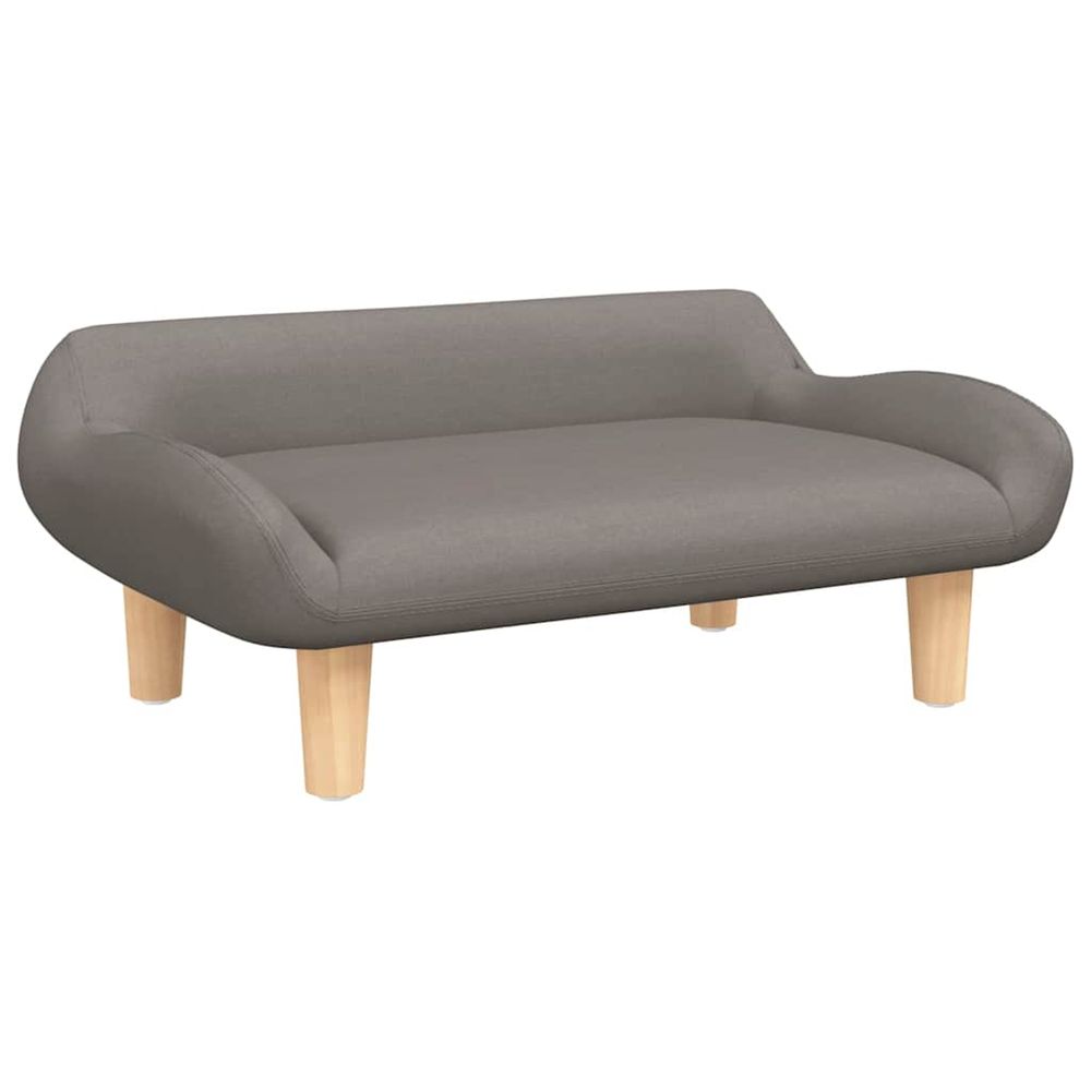 Lit pour chien taupe 70x40x24 cm tissu