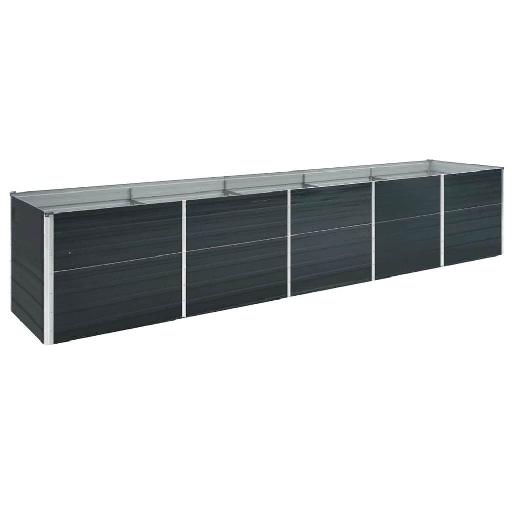Lit surélevé de jardin acier galvanisé 400x80x77 cm anthracite