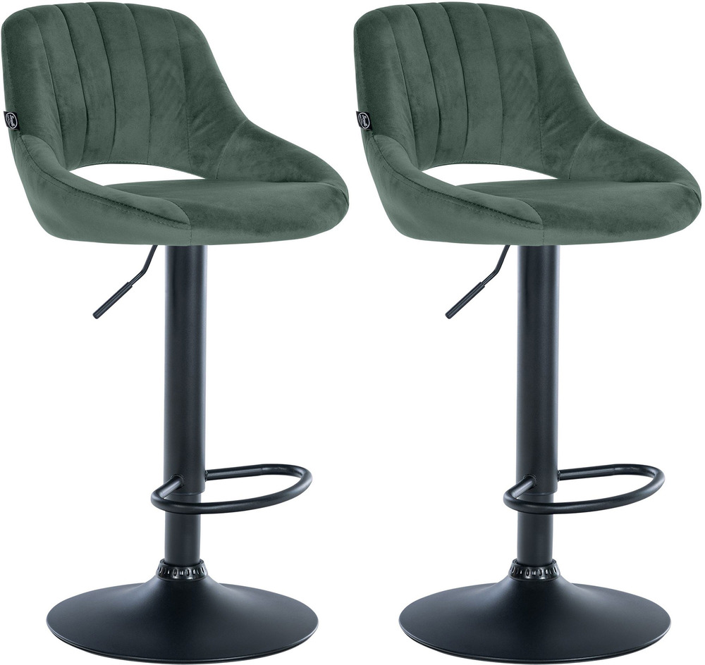 Lot de 2 tabourets de bar milet velours b