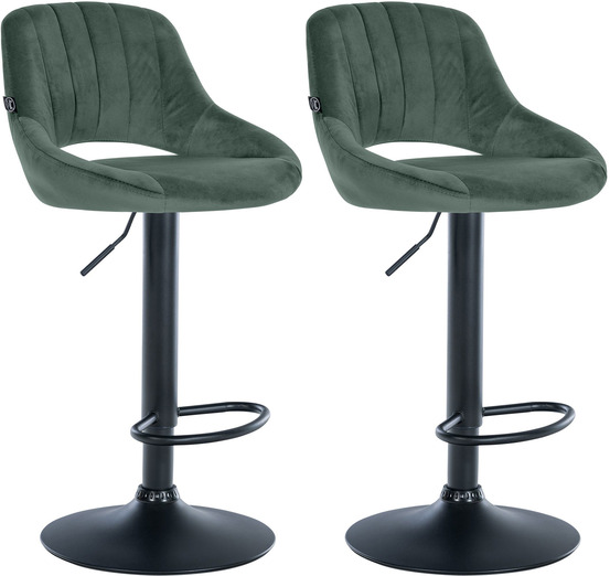 Lot de 2 tabourets de bar milet velours b