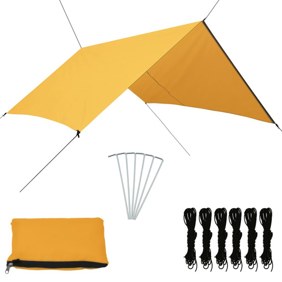 Voile d'ombrage 3x2,85 m Jaune