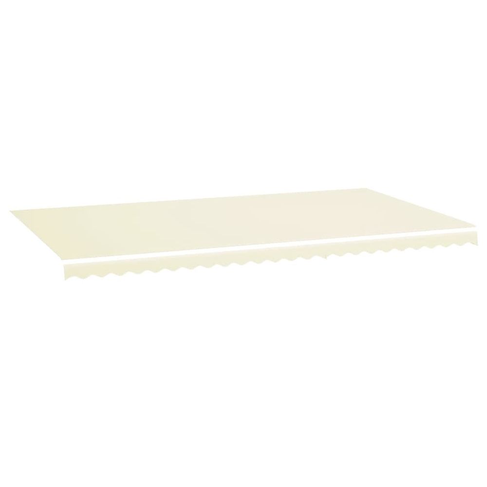 Tissu de remplacement pour auvent couleur crème 600x350 cm polyester