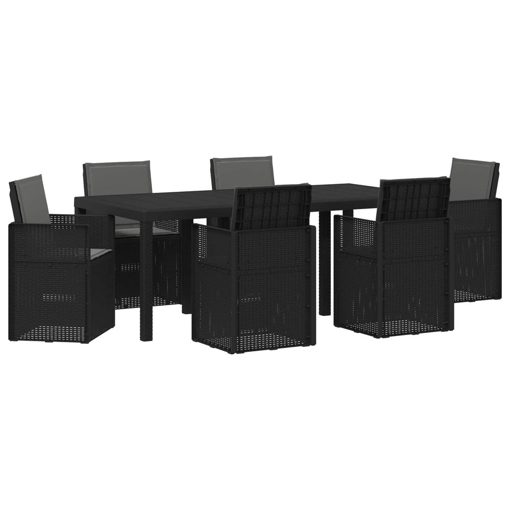 Ensemble de salle à manger pour jardin 7 pc anthracite pp