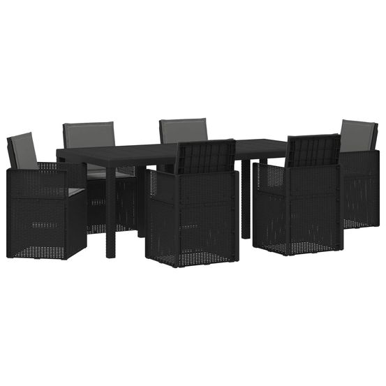 Ensemble de salle à manger pour jardin 7 pc anthracite pp