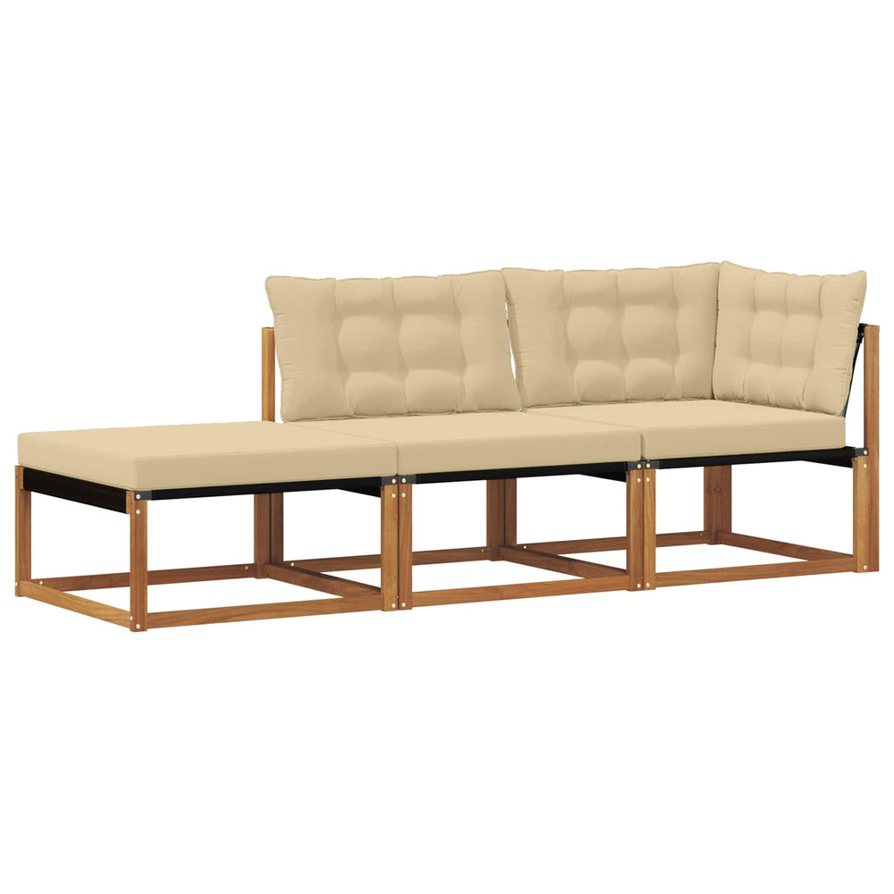 Unités de sofa sectionnel d'extérieur 3 pièce naturel