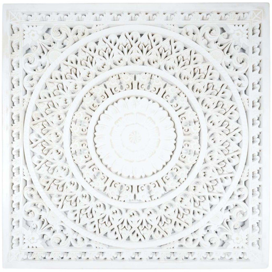 Décoration murale moulure en médium blanc