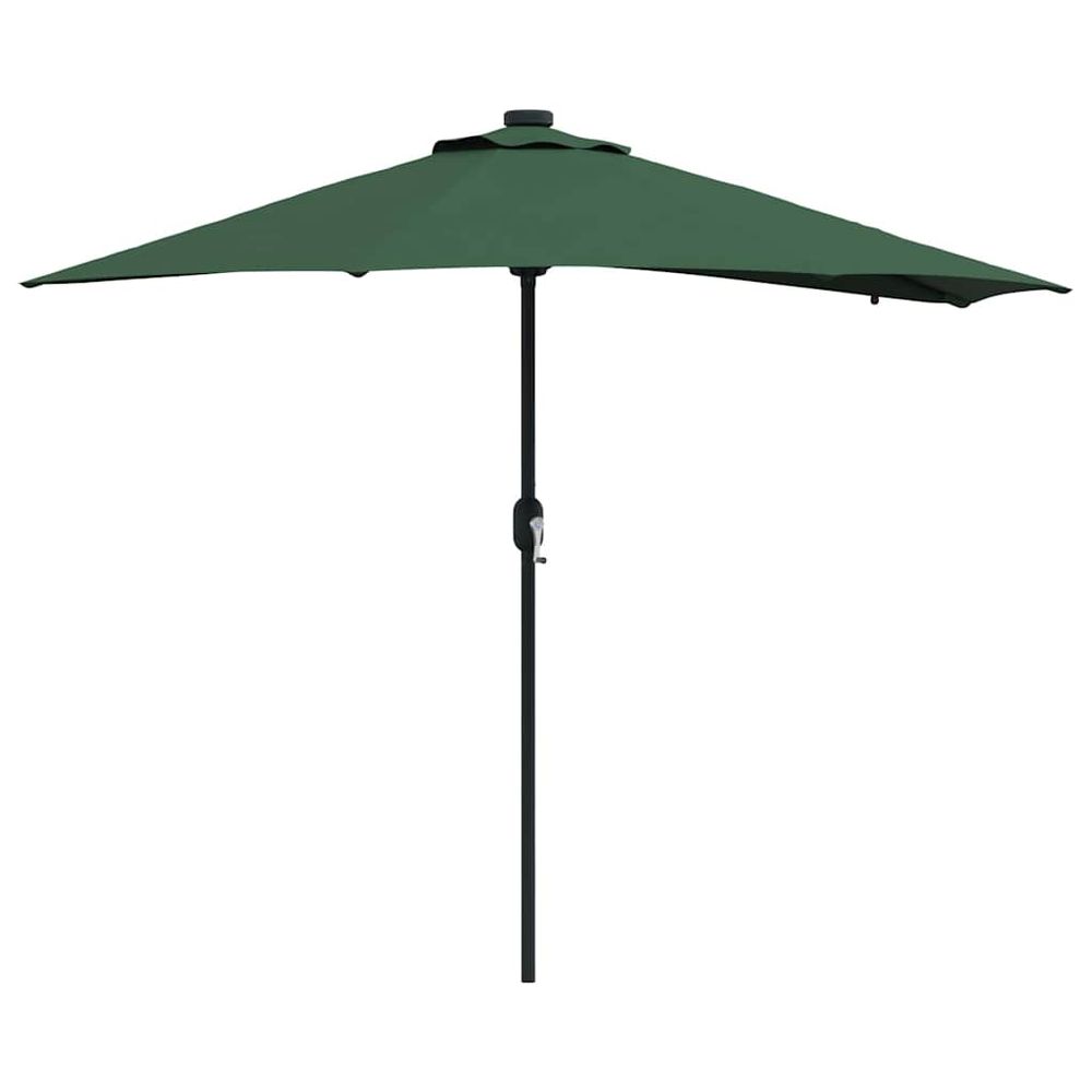 Parasol de jardin vert 294 x 150 x 223 cm polyester et acier