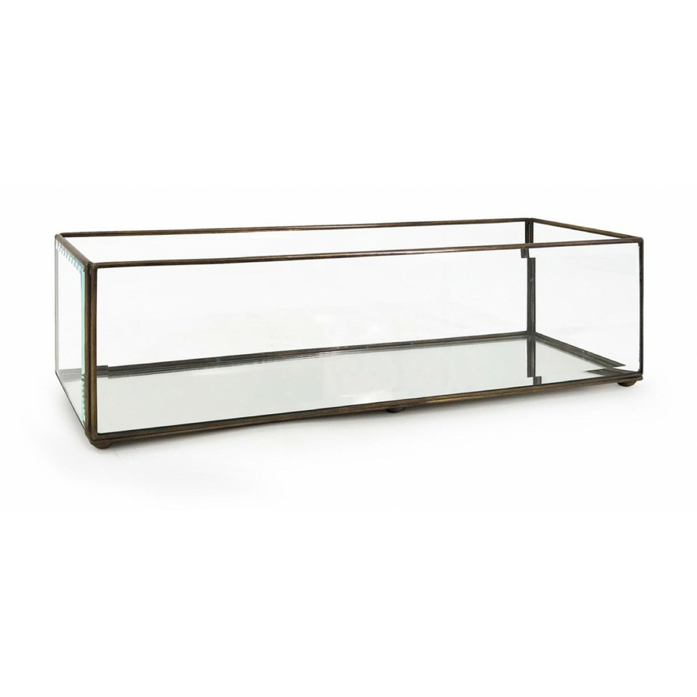 Boite bronze verre bronze - décoration d'autrefois