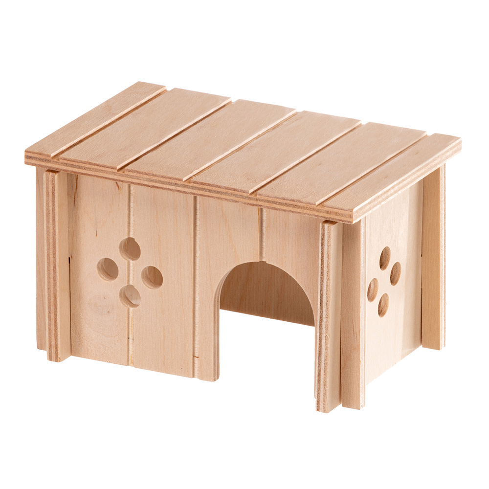 Ferplast maison hamster, accessoire cage hamster, avec toit plat et trous d'aération, en kit de montage, 14,5 x 9,5 x h 8,5 cm,