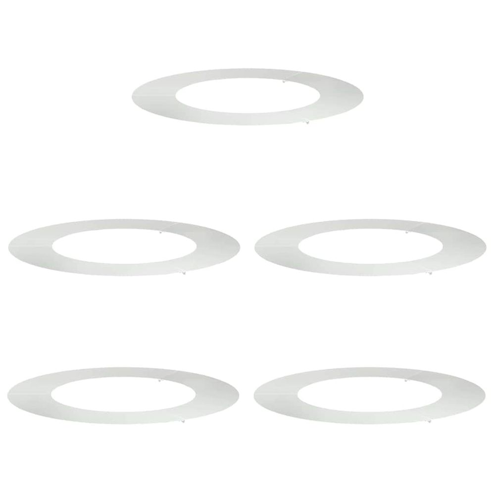 Adapté pour anneaux d'arbre plats 5 pc argent ø50/80 cm