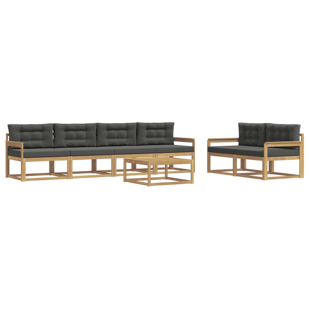 Ensemble de canapés d'extérieur 6 pc blanc et anthracite