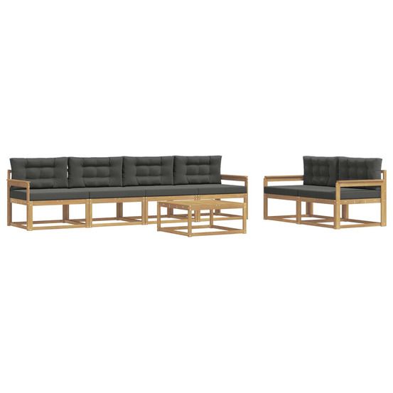 Ensemble de canapés d'extérieur 6 pc blanc et anthracite