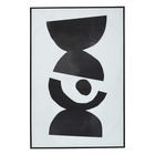 Toile imprimée "alva" en métal 60x90cm noir et blanc