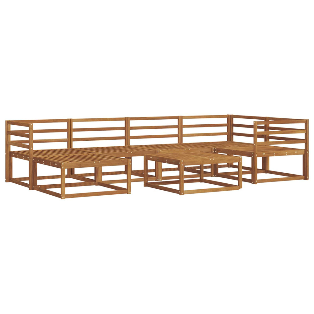 Ensemble de canapés d'extérieur 7 pcs naturel