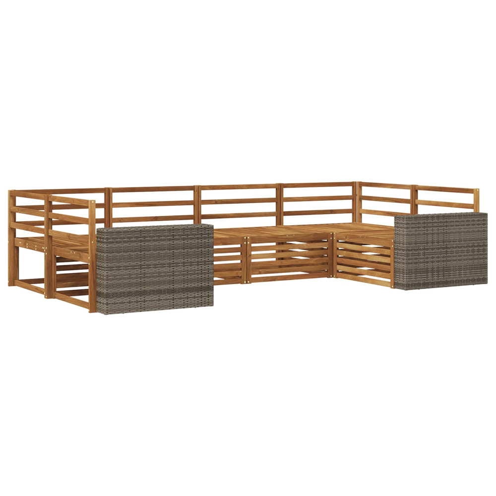 Ensemble de canapés d'extérieur 6 pcs naturel