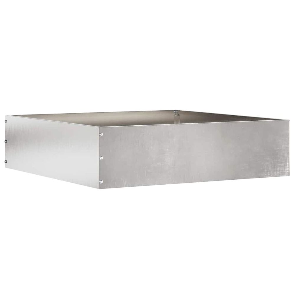 Bordure carrée acier inox jardin extérieur délimitation plantes 50x13cm argent pro