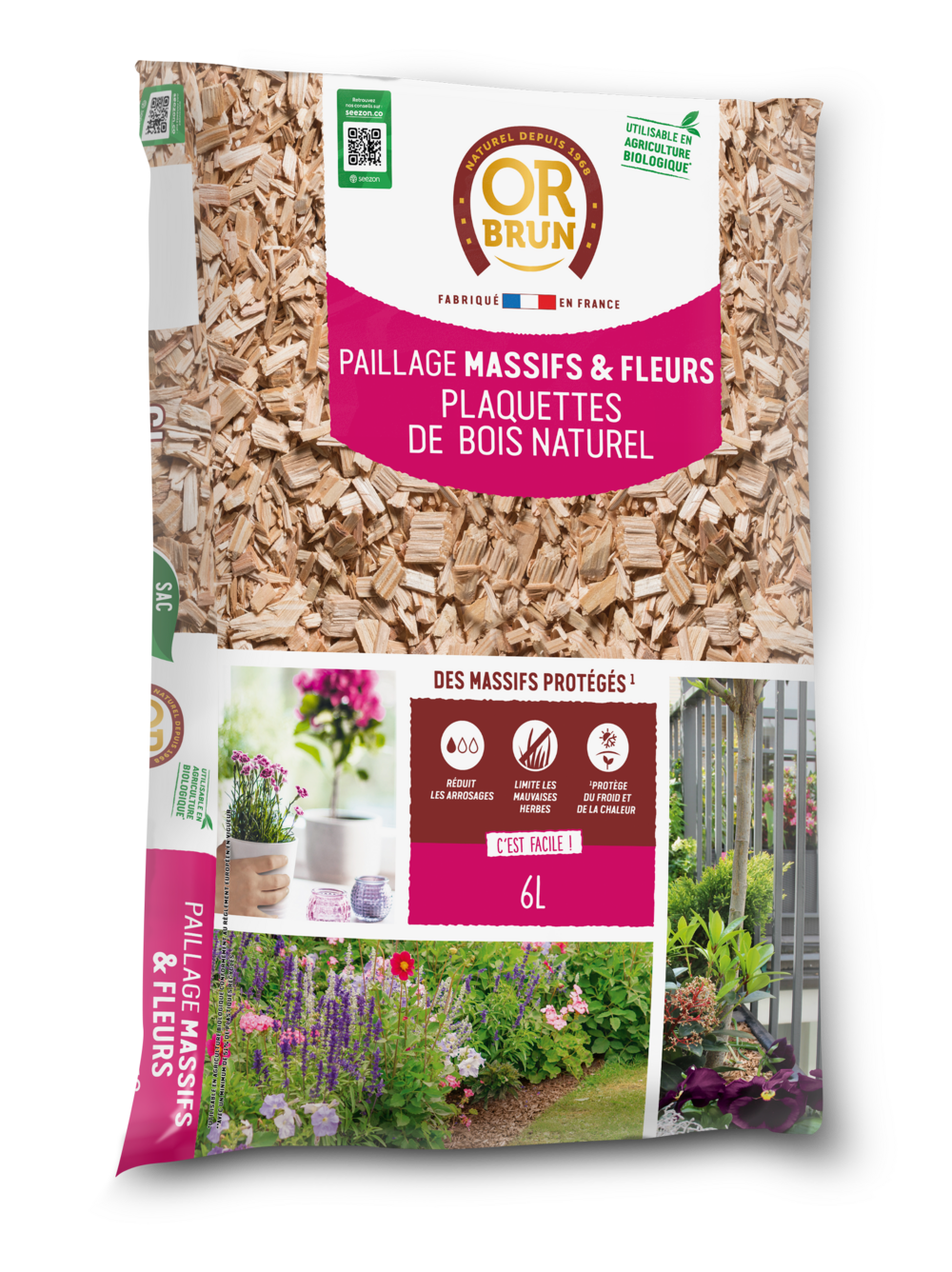 Or brun obrpcla6u - paillage massifs & fleurs - plaquettes de bois naturel