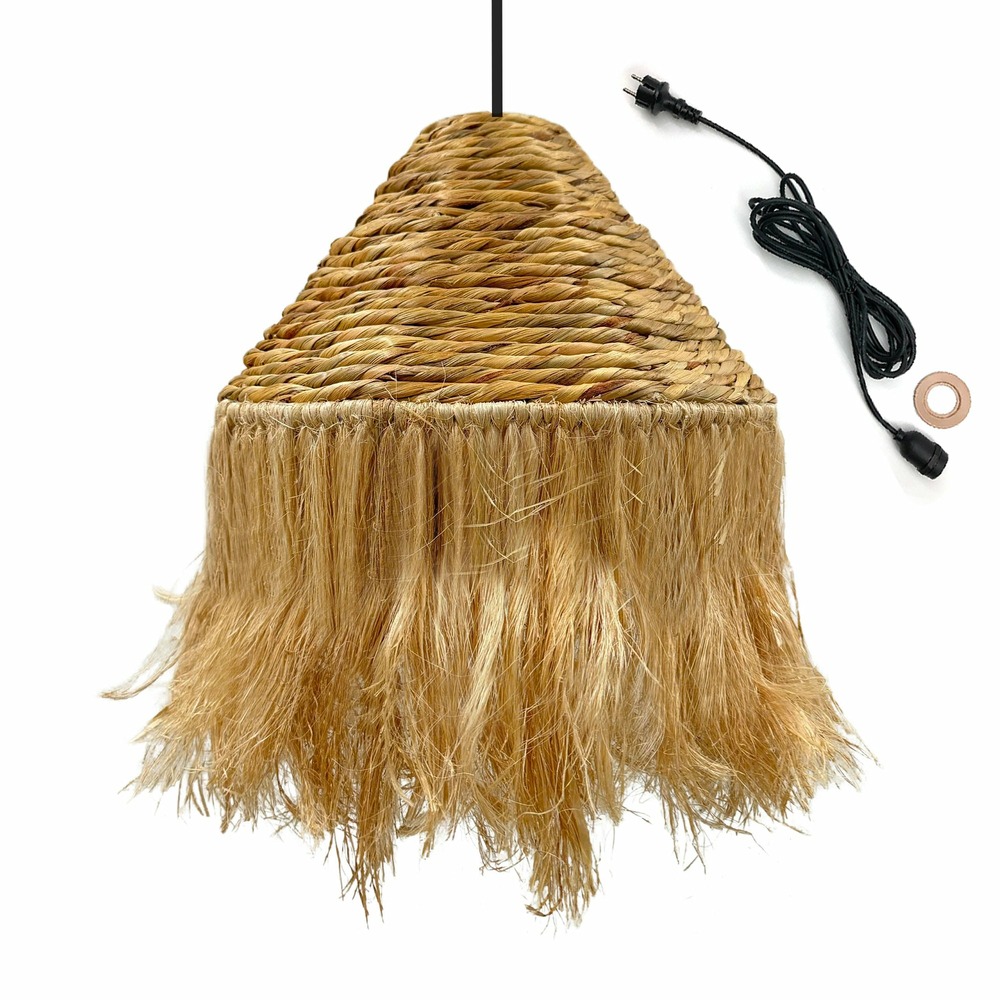 Suspension d'extérieur avec cable leonora marron fibre naturelle d44 cm