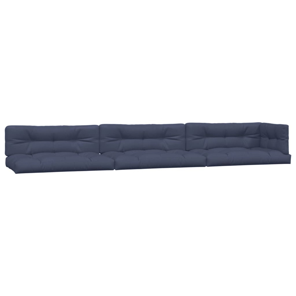 Coussins palette lot de 7 tissu bleu marine