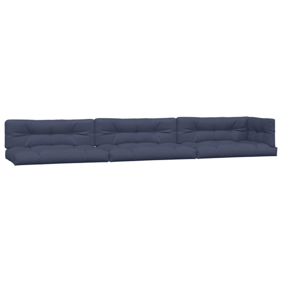 Coussins palette lot de 7 tissu bleu marine