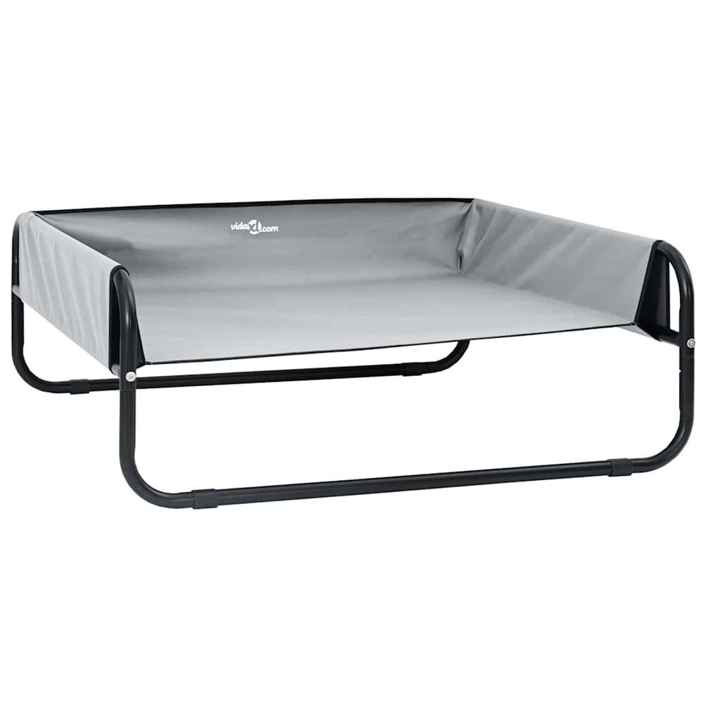 Lit pour chien gris clair 57 x 57 x 24 cm acier