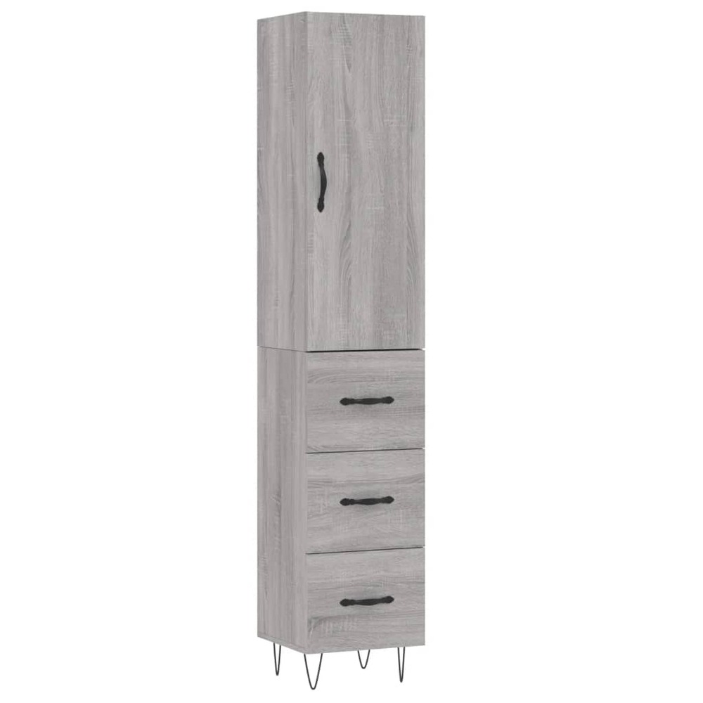 Buffet bahut commode armoire meuble de rangement organisateur cuisine salle de séjour salon haut sonoma 34,5 x 34 x 180 cm bo