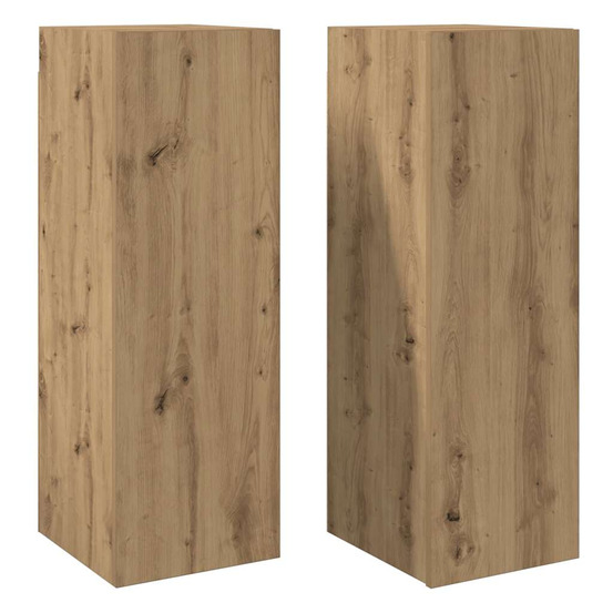 Meubles tv 2 pcs chêne artisanal 30,5x30x90cm bois d'ingénierie