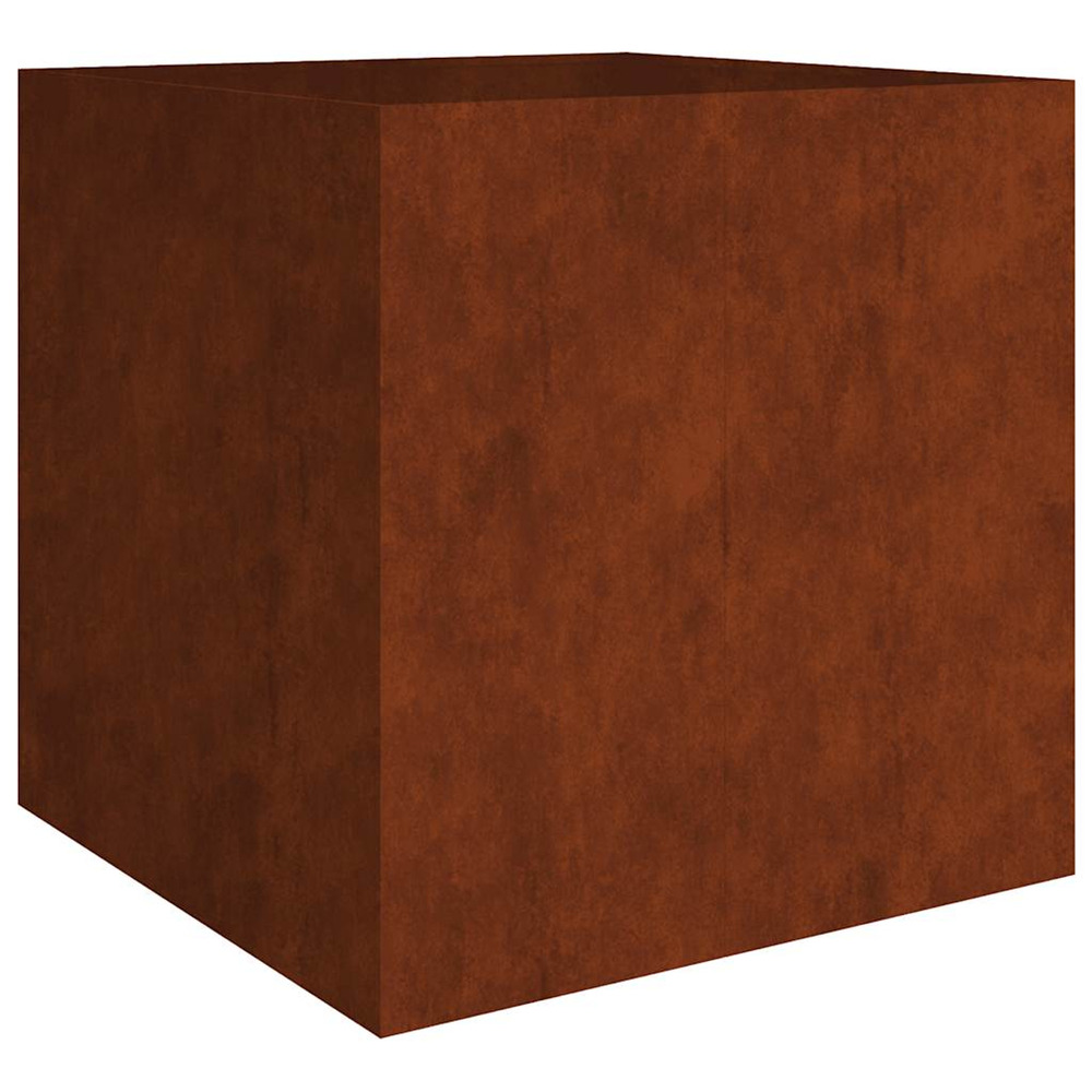 Jardinière d'extérieur 80x80x80 cm acier corten
