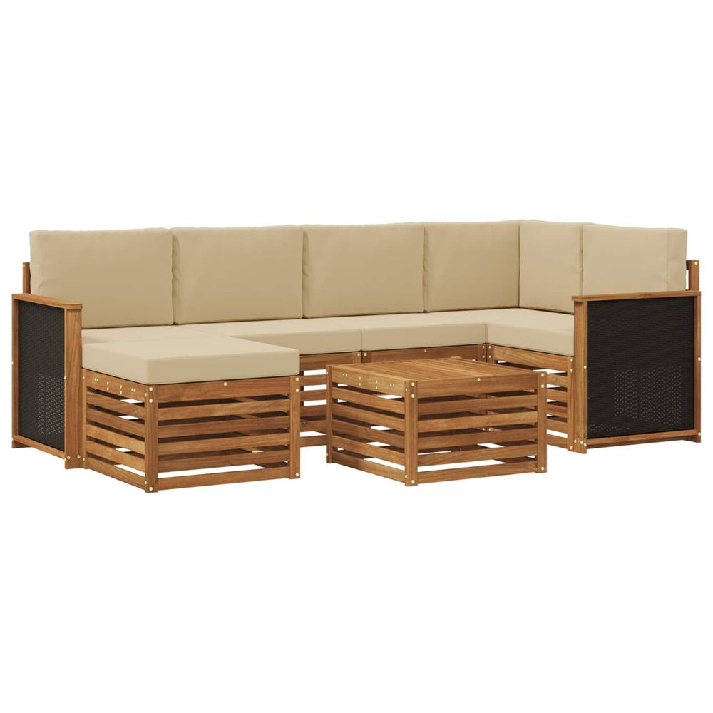 Ensemble de canapés d'extérieur 6 pc naturel