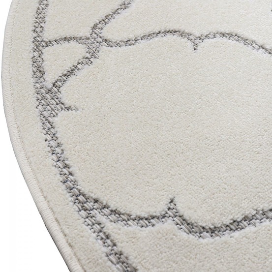 Tapis rond d'extérieur ø200cm tissé kilim crème kuma