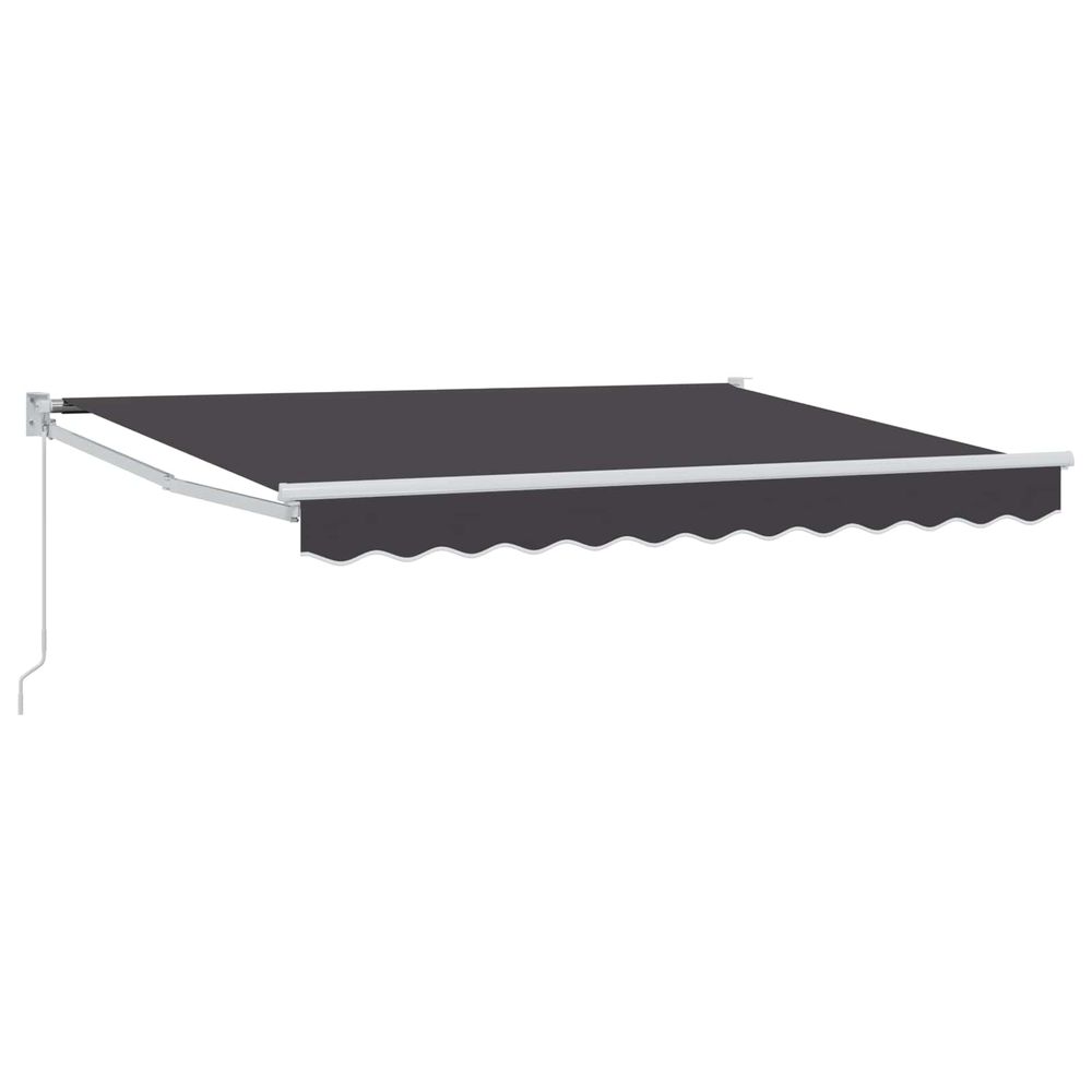 Auvent rétractable anthracite 3,5 x 2 m