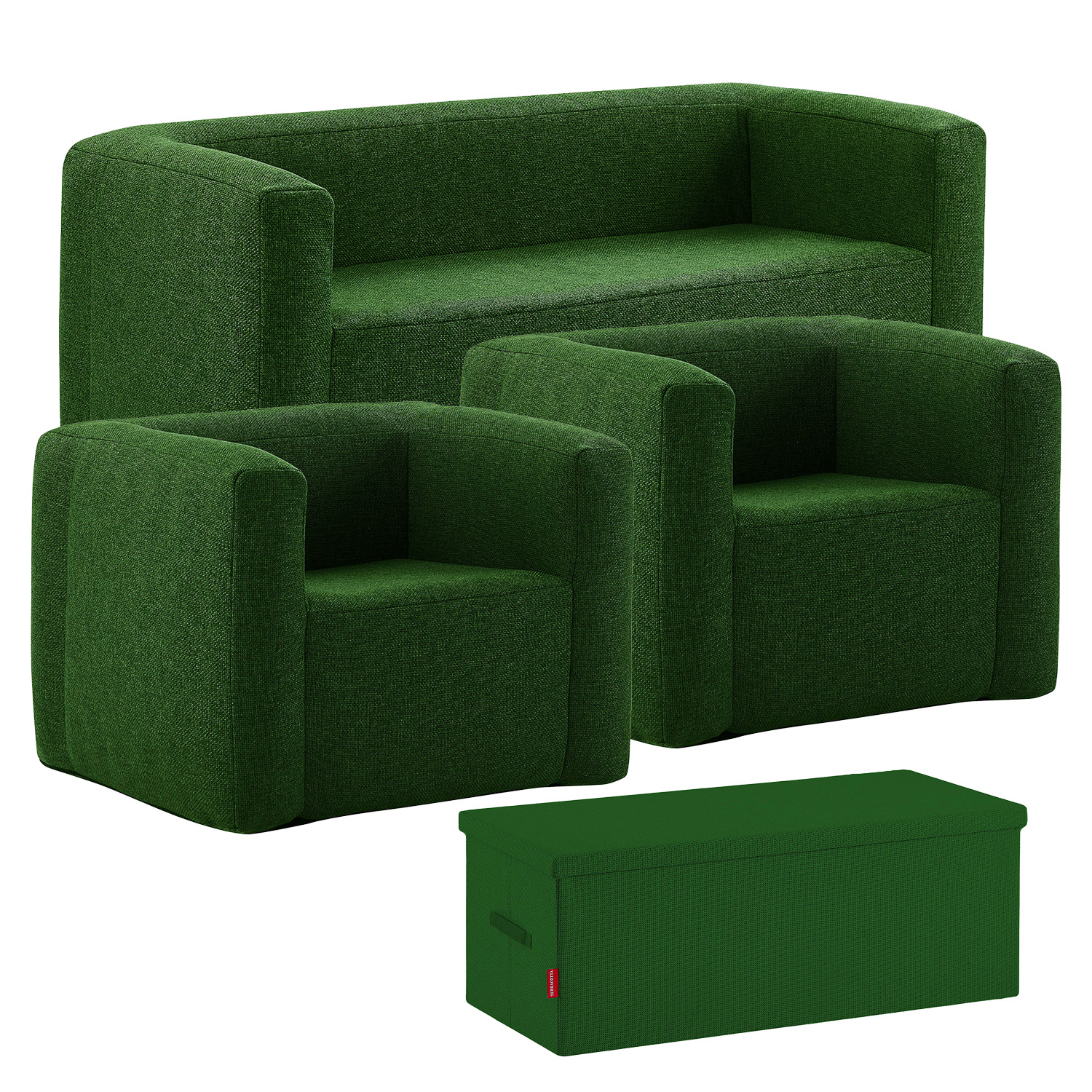 Set de salon gonflable complet terracotta - intérieur et extérieur - couleur vert