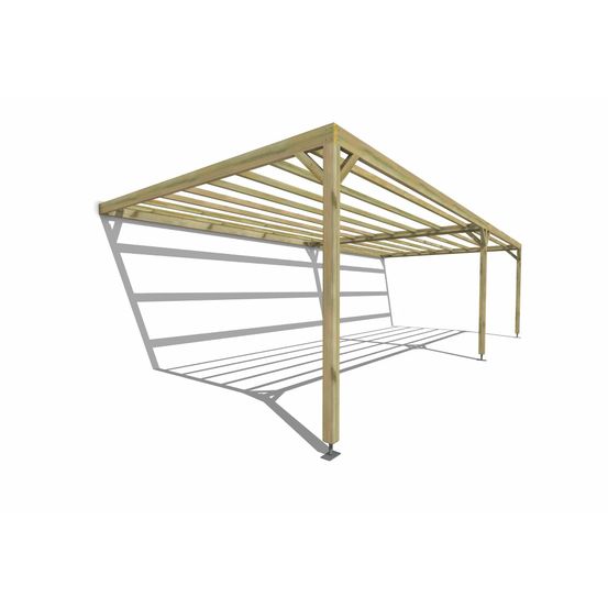 Pergola bois • 9m x 4m • adossée • sens largeur • livraison comprise